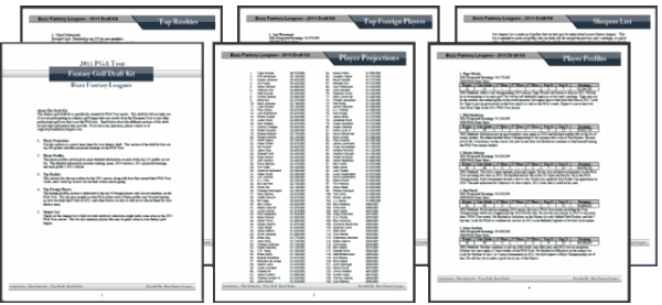 2013-2014 Fantasy Golf Draft Kit
